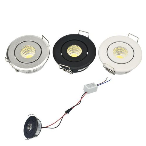 12v Mini Cob Ceiling 3w Showcase Jewery Cabinet Lighting Led Spot Cut Out Hole 40-45mm
