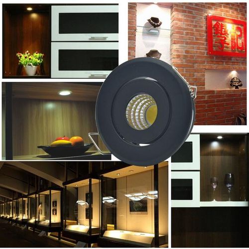 12v Mini Cob Ceiling 3w Showcase Jewery Cabinet Lighting Led Spot Cut Out Hole 40-45mm