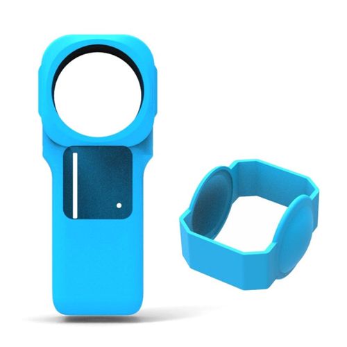 Camera Carrying Case+Tempered Glass Screen Protector Soft Panoramic Camera Accessories for Insta360 ONE RS Camera,Blue NO5114