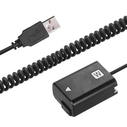 Andoer 5V USB NP-FW50 Dummy Battery Pack Coupler Adapter