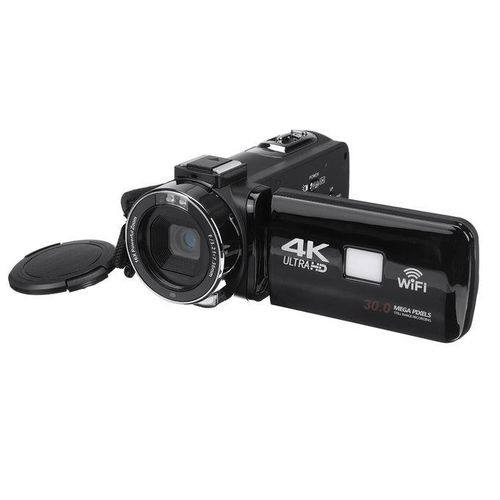 Ultra HD 4K Touch Screen WIFI 3.0 LCD 30.0MP Camcorder Camera Full HD 1080p Video Camera 16X Digital Zoom 270° Rotation Screen External Microphone And Lens