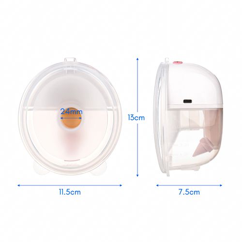 2pcs Wearable Hands Free Electric Breast Pump Portable