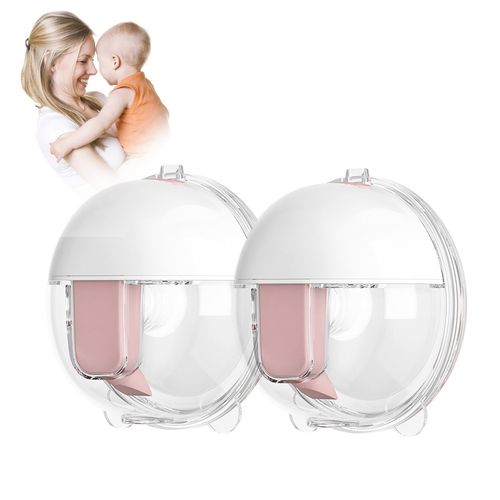 2pcs Wearable Hands Free Electric Breast Pump Portable