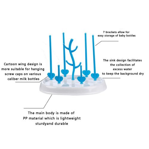 Baby Bottle Drying Rack Tree Shape Baby Bottle Cleaning Holder Baby Newborn Feeding Tools NO5277