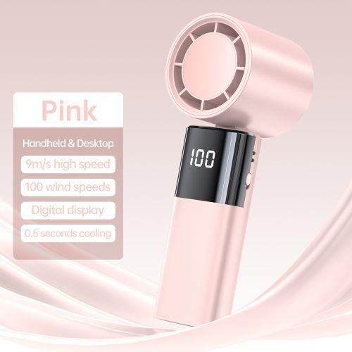 Handheld Fan HighSpeed Portable Turbofan USB Rechargeable