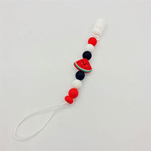 Pacifier Clip Teething Toy Soother Chain for Newborn Watermelon