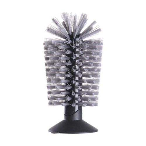 Creative Cup Washer with Suction Long Handle Glass Drinking Cup Bottle Brush Gray {average code}