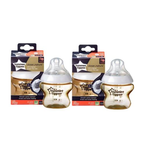 Tommee tippee close to natural anti colic PPSU baby feeding bottle Twin pack