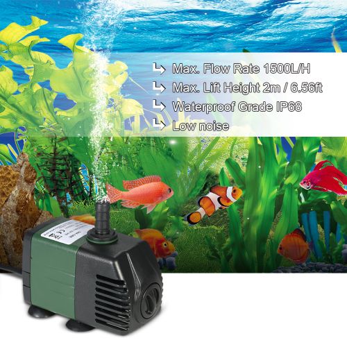 1500L/H 25W Submersible Water Pump For Aquarium Tabletop