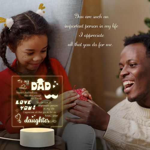 1pc Dad Gifts From Night Lamp With Christmas