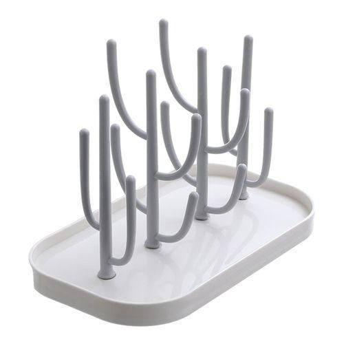 Infant Water Drying Rack Shelf Cactus Removable Feeding White