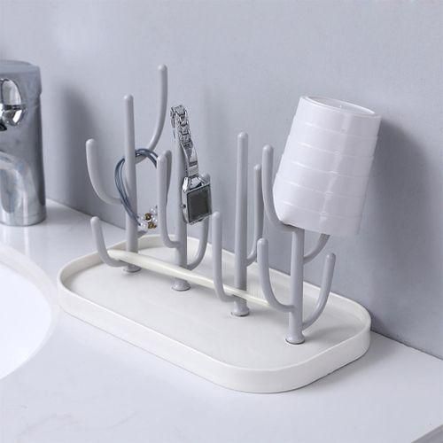Infant Water Drying Rack Shelf Cactus Removable Feeding White