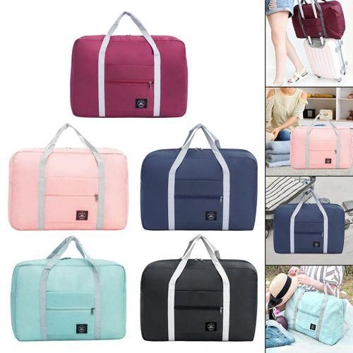 Foldable Travel Duffel Bag For Women Men Oxford Cloth Red