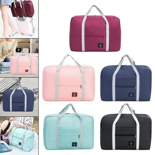 Foldable Travel Duffel Bag For Women Men Oxford Cloth Red