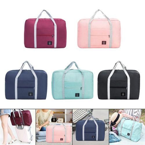 Foldable Travel Duffel Bag For Women Men Oxford Cloth Red
