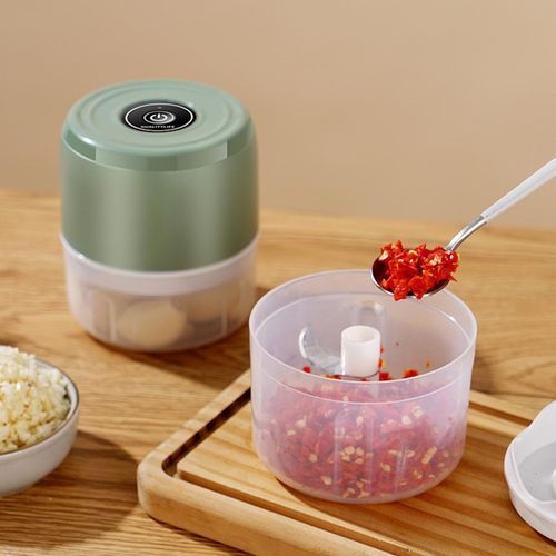 Mincer Onion Cutter Garlic Masher For 2 Cups Green