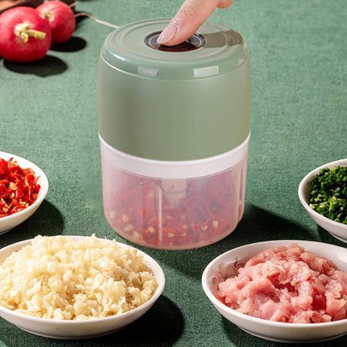 Mincer Onion Cutter Garlic Masher For 2 Cups Green