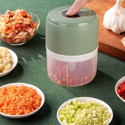 Mincer Onion Cutter Garlic Masher For 2 Cups Green