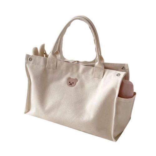 Large Capacity Mommy Bag Portable Creamy White Mommy Bag with Top Handles for Mom and Dad Maternity Tote Bag,Creamy white NO5241