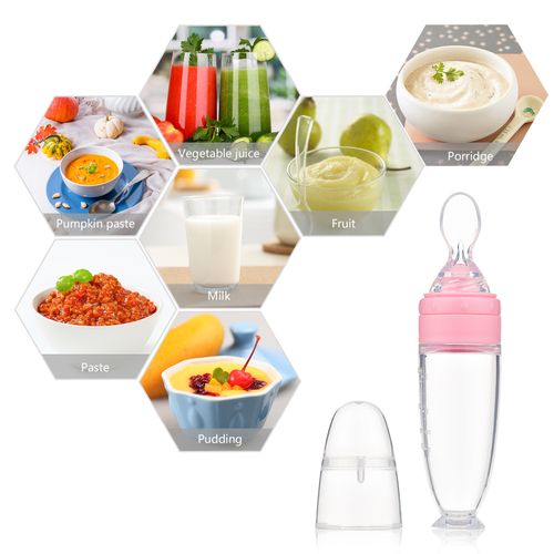 Baby Food Dispensing Spoon Feeder Silicone Pacifier Squeeze
