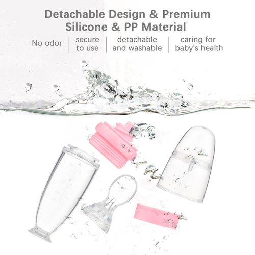 Baby Food Dispensing Spoon Feeder Silicone Pacifier Squeeze