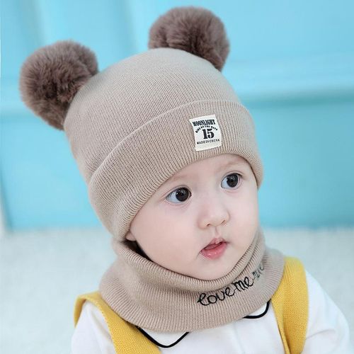 Baby Wool Hat 3-6-12 Months Men Baby 1-2 Years Autumn Cartoon Earmuffs Knitted Fashion Thin NO5273