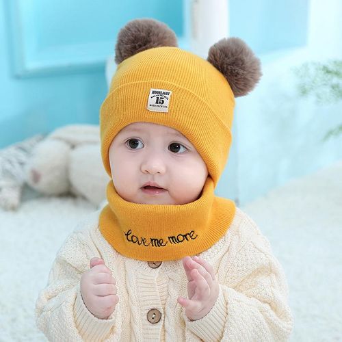 Baby Wool Hat 3-6-12 Months Men Baby 1-2 Years Autumn Cartoon Earmuffs Knitted Fashion Thin NO5273