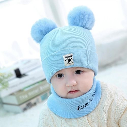 Baby Wool Hat 3-6-12 Months Men Baby 1-2 Years Autumn Cartoon Earmuffs Knitted Fashion Thin NO5273