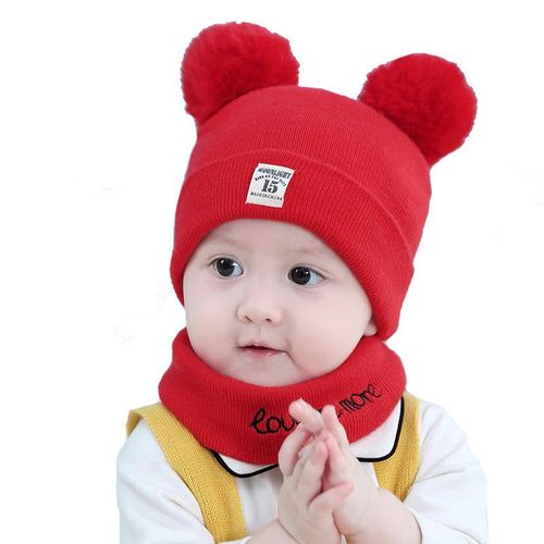 Baby Wool Hat 3-6-12 Months Men Baby 1-2 Years Autumn Cartoon Earmuffs Knitted Fashion Thin NO5273