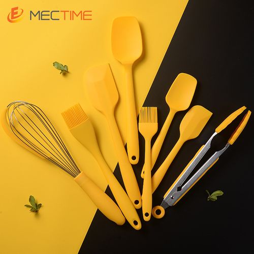 8 Sets Of Yellow Silicone Non-stick Baking Kitchen Tools