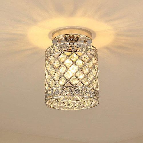 Embedded E27 base crystal pendant light without bulb 220V