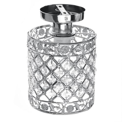 Embedded E27 base crystal pendant light without bulb 220V