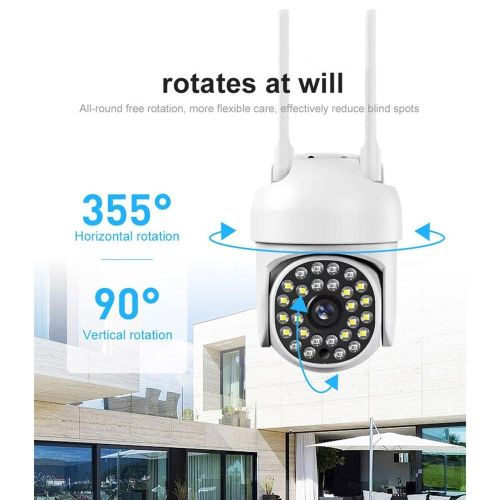 1080P Smart WiFi Camera System Waterproof Wireless Monitor Camera - white My