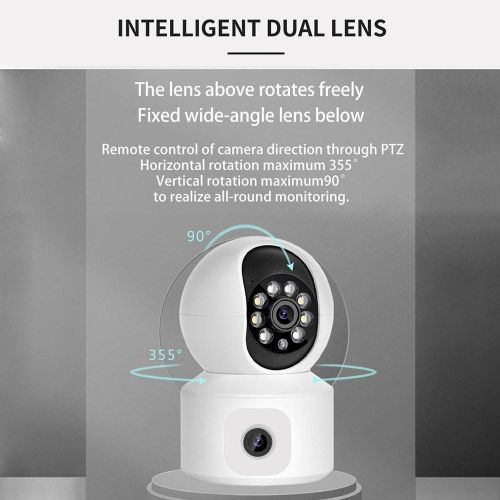 1080P HD Wireless Security Camera WiFi Camera with 360°Motion Tracking IR Night Vision 2-Way Audio - us My