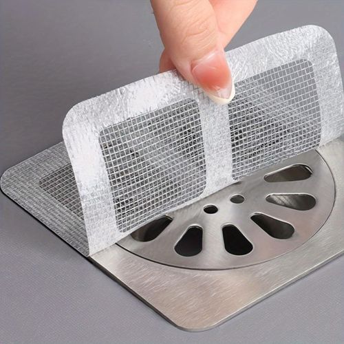 50pcs Drain Strainer Cover For Hair Stopper, Disposable Shower Drain Hair Catcher, Disposable Hair Catchers For Shower, Floor Si