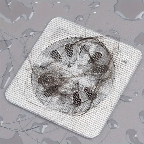 50pcs Drain Strainer Cover For Hair Stopper, Disposable Shower Drain Hair Catcher, Disposable Hair Catchers For Shower, Floor Si