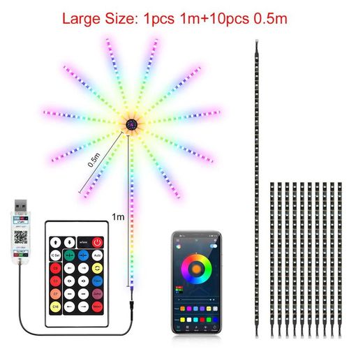LED Firework Strip Lights RGBIC Remote-Controlled Christmas Atmosphere Light Bluetooth APP Music Sync TV Wall Bedroom Decoration