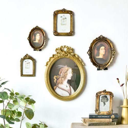 Embossed Picture Frame Pendant, Spec:  Bow Round Box