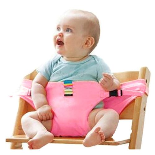 Portable Baby Chair Infant Seat Product Dining Lunch Chair Seat Safety Belt Feeding High Harness New,Pink NO5115