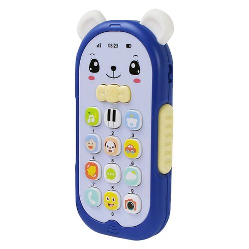 Mini Music Mobile Phone Toys Face Changing Soft Teether
