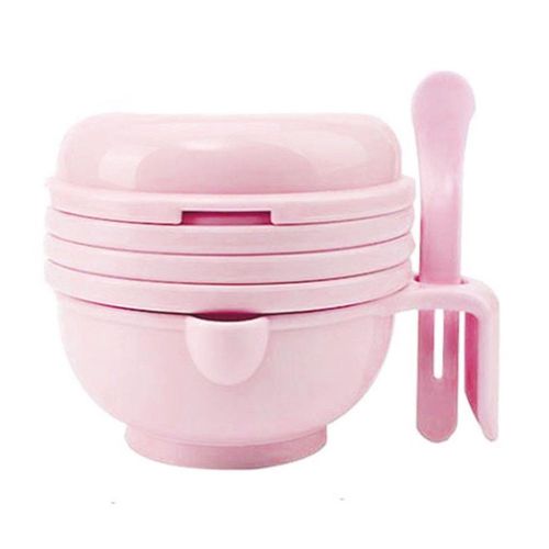 Baby Food Supplement Feeding Grinding Bowl Manual Fruit Vegetables Juice Puree Grinder New,Pink NO5235