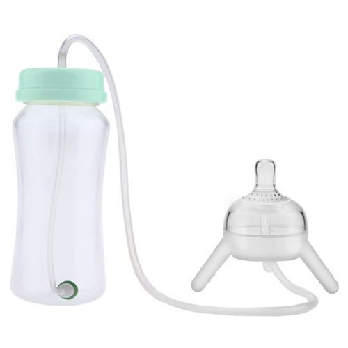 Baby Bottle With Long Straw 300ml Self Feeding Baby Bottle Handless Not Toxic New NO5245