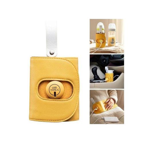 USB Baby Bottle Warmer Electric For Brew Hand Warmers 50-70mm Yellow