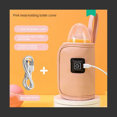 USB Milk Water Warmer Baby Nursing Bottle Heater -Pink