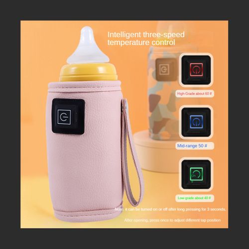 USB Milk Water Warmer Baby Nursing Bottle Heater -Pink