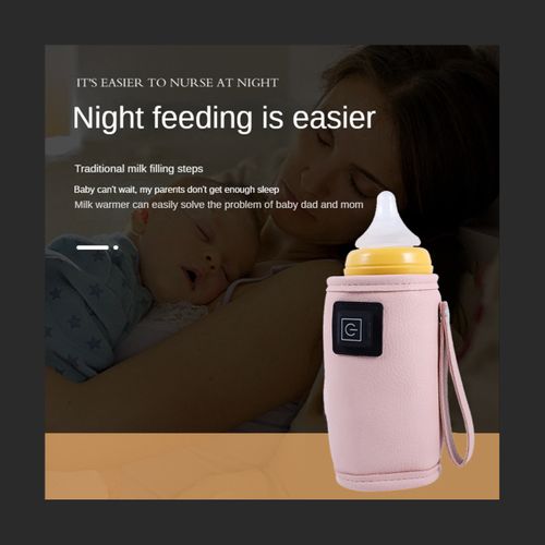 USB Milk Water Warmer Baby Nursing Bottle Heater -Pink