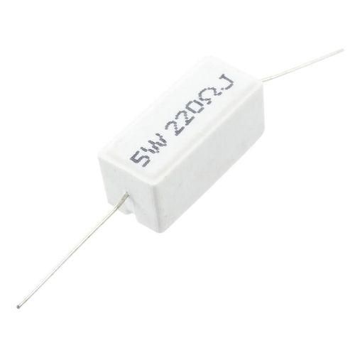 10 Pcs Axial Lead Ceramic Cement Power Resistor 220 Ohm 5W