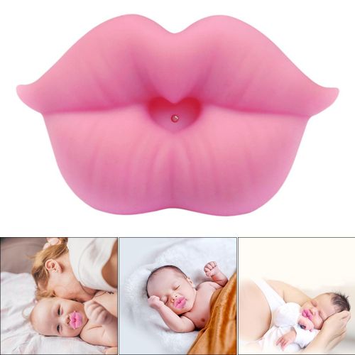 Lips Pacifiers Silicone Pacifier Toddler Easy to Clean Ages Pink