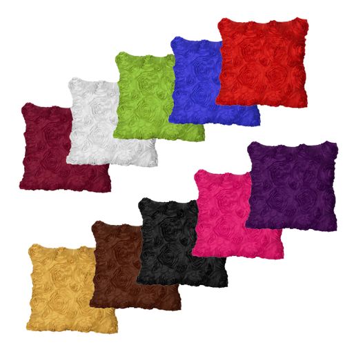 42cm Pillow Case Cushion Cover Satin Flower Throw