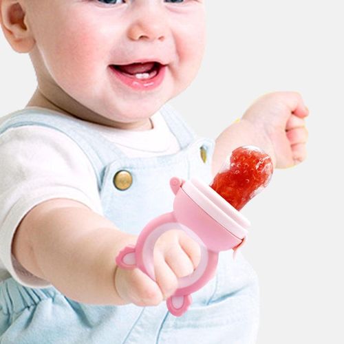 Baby Fruit Feeder Pacifier Fresh Food Nibbler Infant Fruit Teething Toy Food Grade Silicone Pouches for Toddlers New NO5272